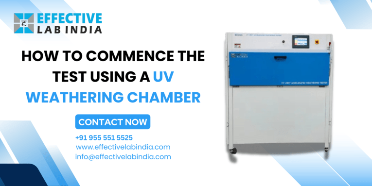 How to commence the test using a uv weathering chamber